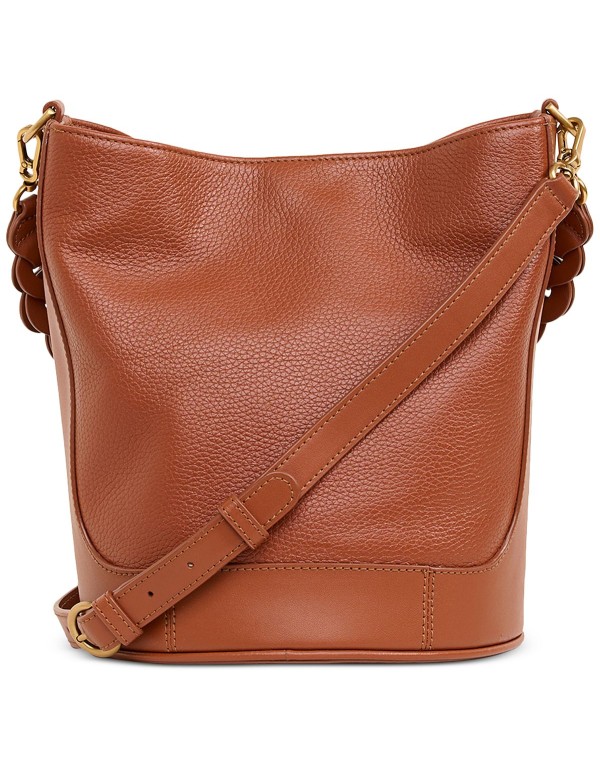 Small Leather Bucket Crossbody