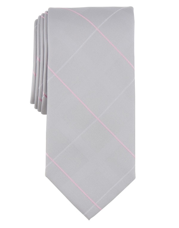 Classic Grid Print Tie for Men