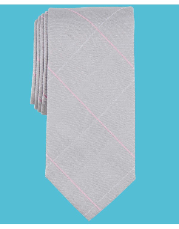 Classic Grid Print Tie for Men