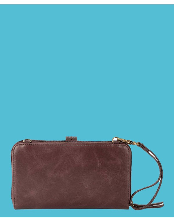 Leather Smartphone Convertible Crossbody Wallet