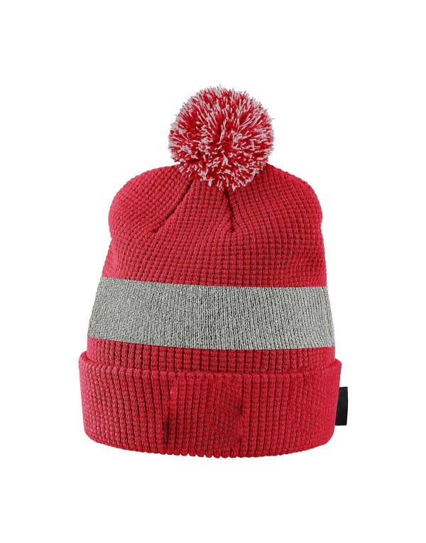 Men's Cuffed Knit Hat with Pom