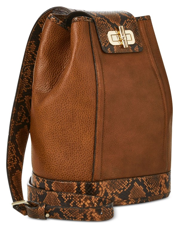 Embossed Leather Backpack