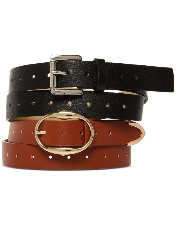 Women's 2-Pc. Faux-Leather Belt Set