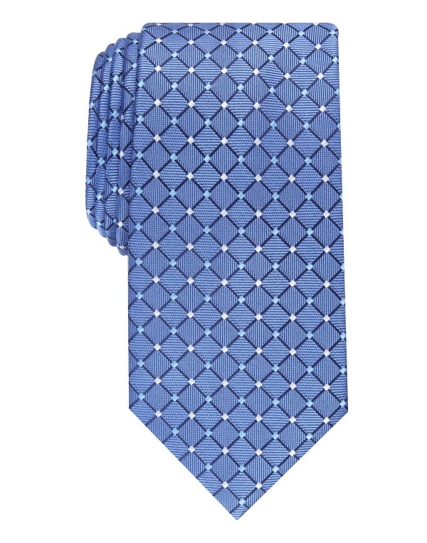 Traditional Men's Grid Pattern Necktie