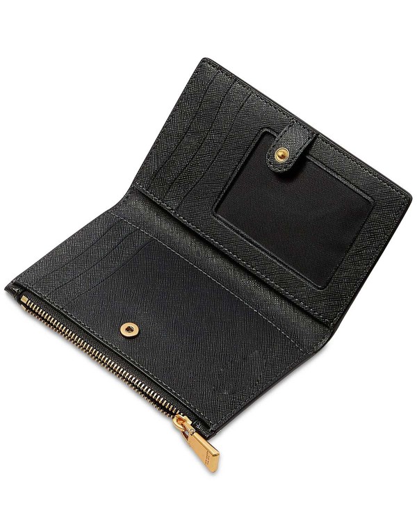 Embellished Leather Slim Bifold Wallet