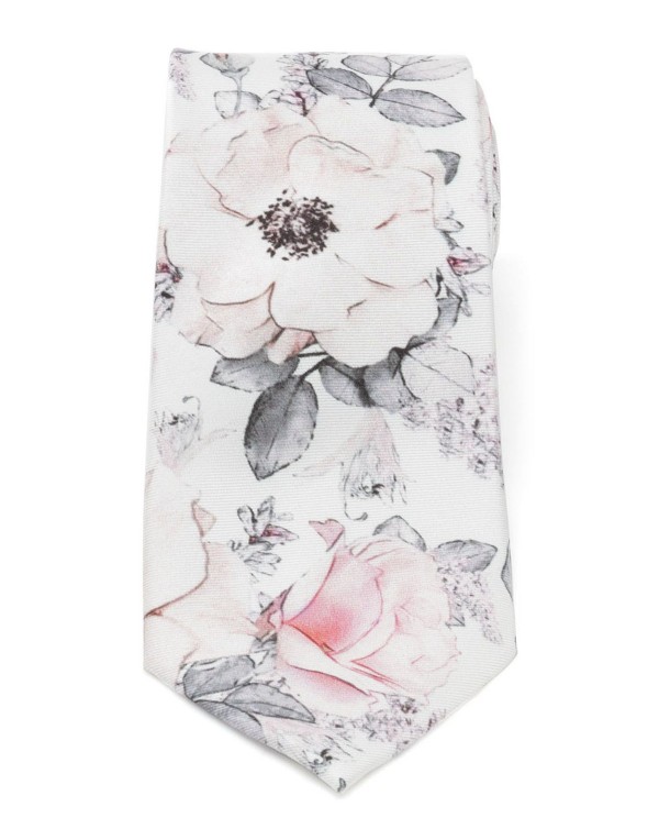 Men's Painted Floral Tie