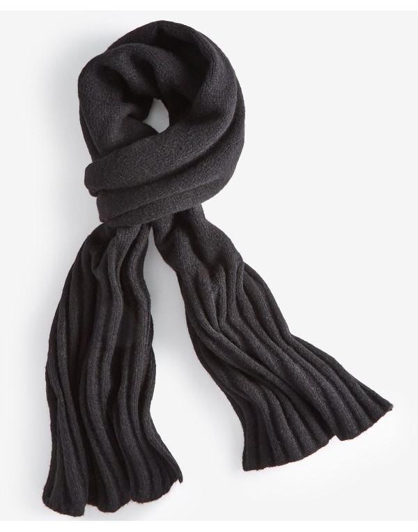 Women's Wide-Ribbed Solid Knit Scarf