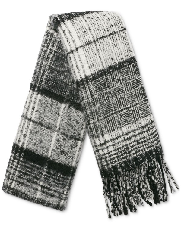 Women's Plaid Fringe-Trim Blanket Scarf