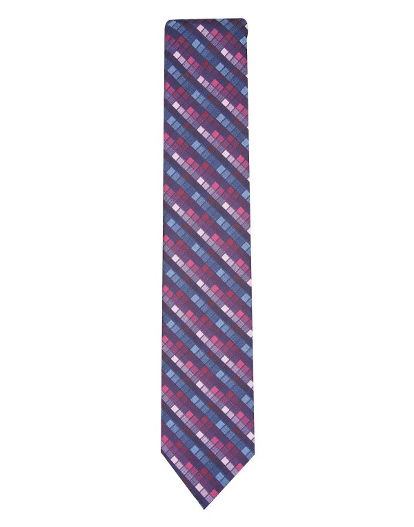 Men's Checkered Pattern Necktie